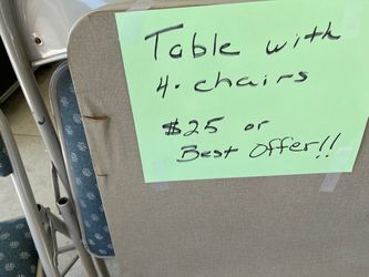Folding Table with 4 Chairs
