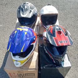 Brand new off-road motorcycle helmets for 60 bucks each