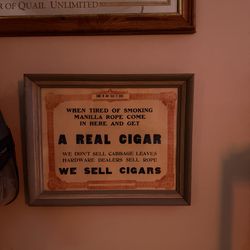 Antique Cigar Advertising Poster