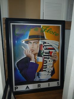 Cafe De Flore  Original Signed Rizzia