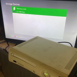 Microsoft Xbox 360 White Console System ONLY Works But Disc Tray Sticks  Works and plays games but Disc tray sticks and front casing doesn’t stay on r