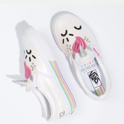 Brand New Exclusive Vans x Flour Shop Kids Classic Unicorn Slip On