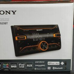 NEW! Double DIN Sony Head Unit Bluetooth