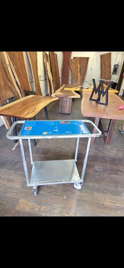 Metal Utility Cart with Casters
