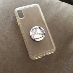iPhone X Clear Case Tech21 With Pull Out Holder 