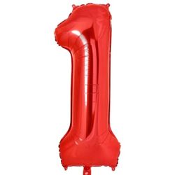 Birthday Number 1 Balloons,40 inch Large Number Balloons for Graduation Wedding Anniversary Celebration Party Decorations (Red)