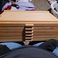6 Drawer Wooden Artist Storage Supply Box