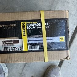 A box of 6 inch common nails