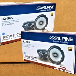 Alpine R Series Car Speakers 2 Sets 6.5" 2-Way Coaxial Speaker System 600 Watts R2-S65 Package 🚨 Payment Options Available 🚨 No Credit Needed 🚨 