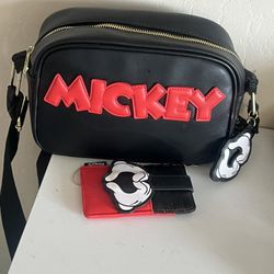 Loungefly Mickey Purse And Card Wallet 