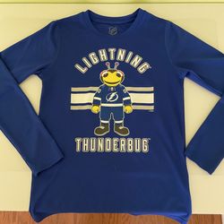 Boy’s NHL Lightning Thunderbug Long Sleeve dry-fit T-shirt Size M(10-12)