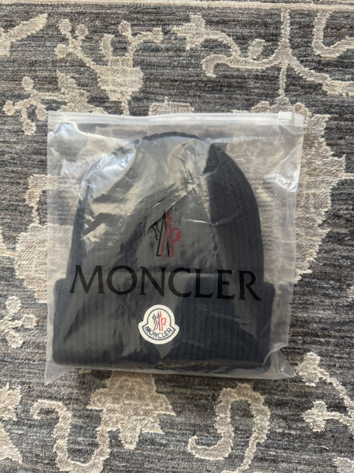 Moncler black beanie