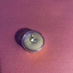 2.8 Carat Aquamarine Princess Cut VS1, In 14k Gold Pendant