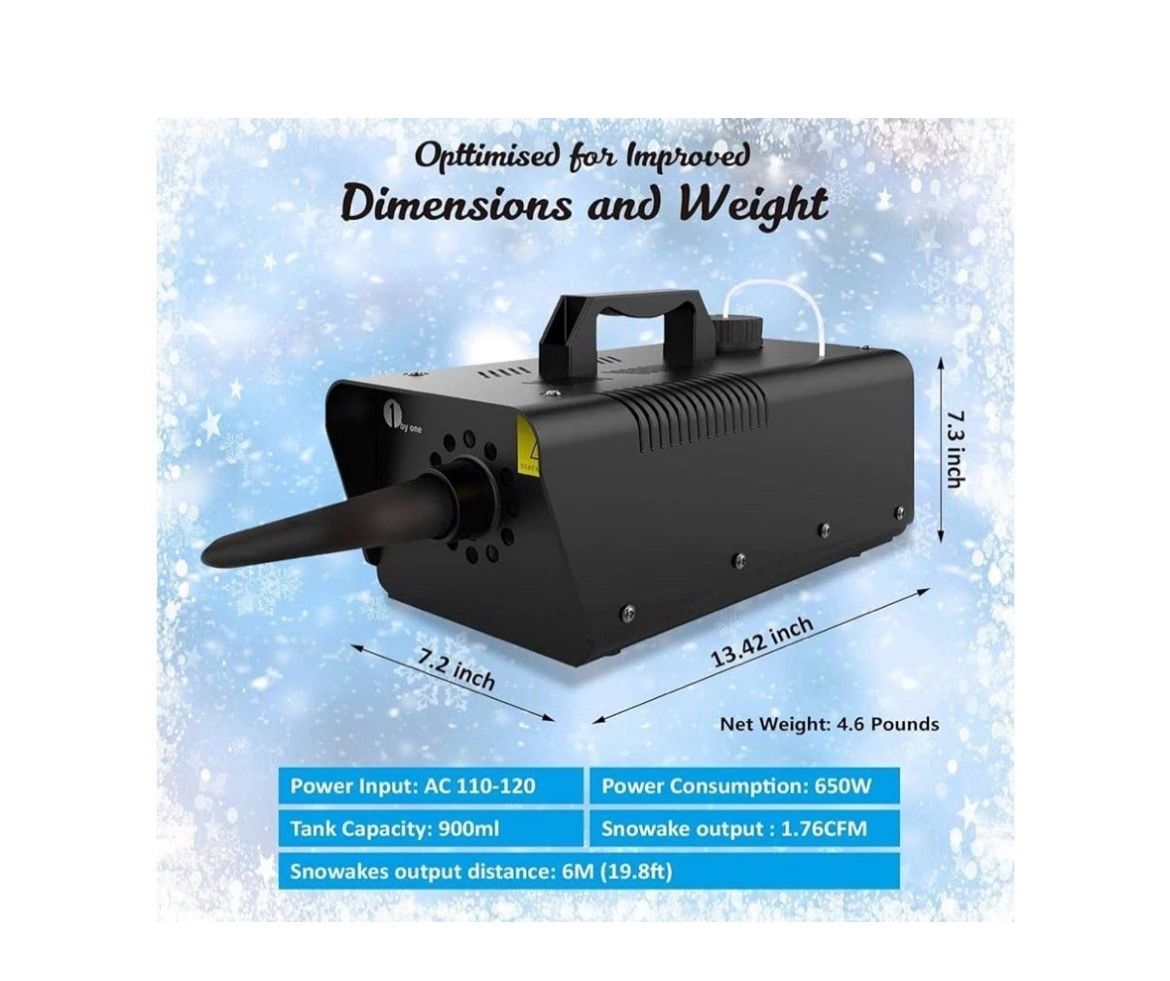 650W Snow Machine Wired Remote Control Great Machine for Kids, Parties, Parades