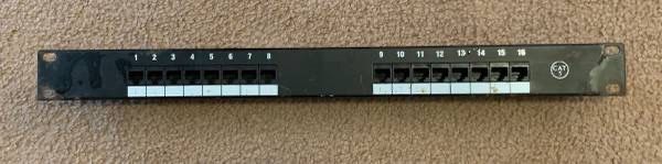 16 Port 10/100 Etherfast Patch Panel Cat 5 1U Rack Mount