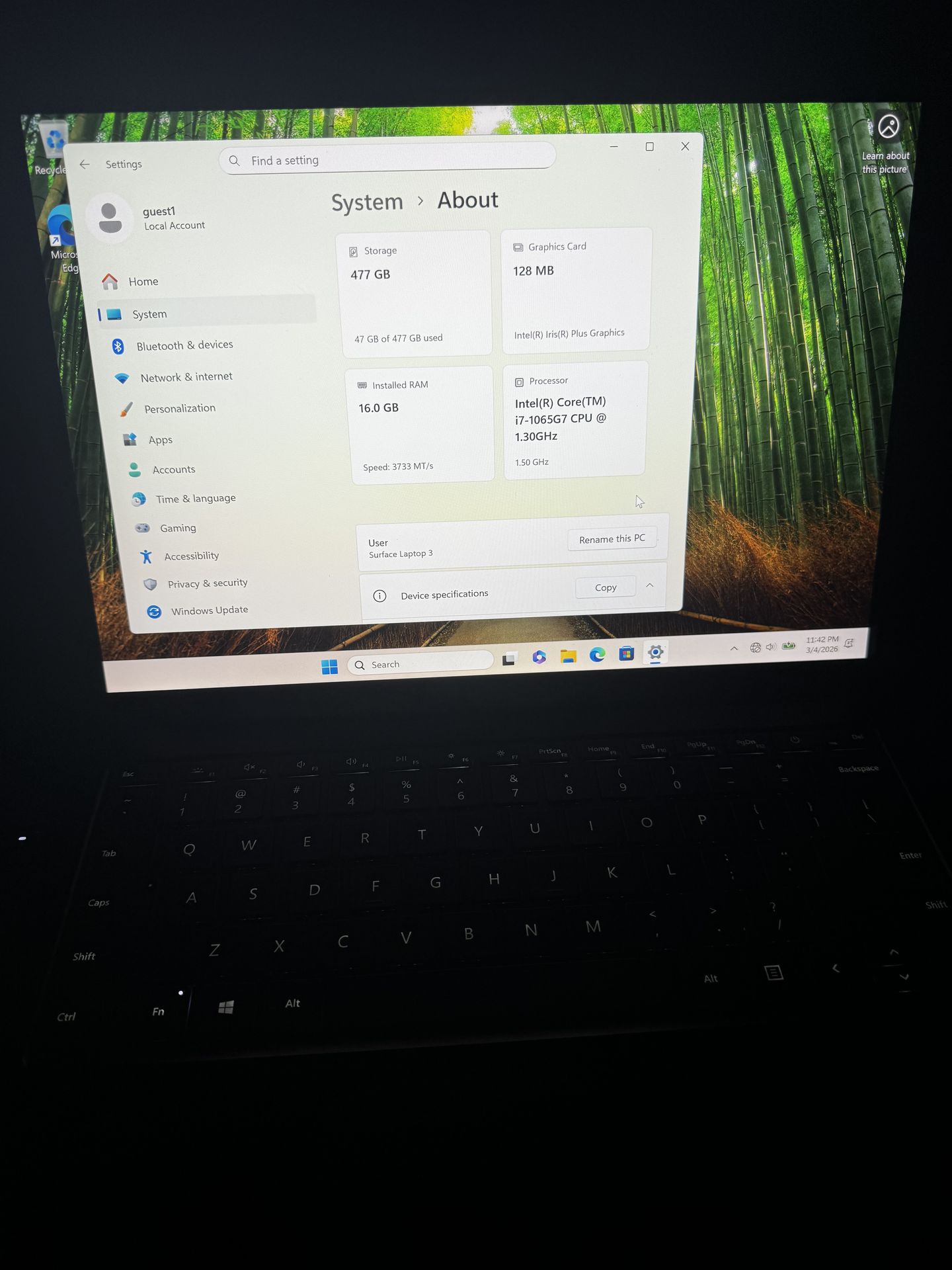Microsoft Surface Laptop 3 Core i7-1065G7 1.30GHz 16GB RAM 500GB SSD W11P | Charger Included
