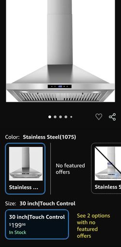 Tieasy Stainless Steel 30" Wall Mount Range Hood