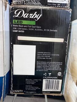 Darby LED Vanity LVL209A25BK - Matte Black