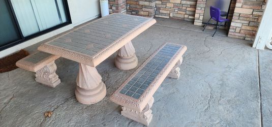 Decorative Concrete Garden Table