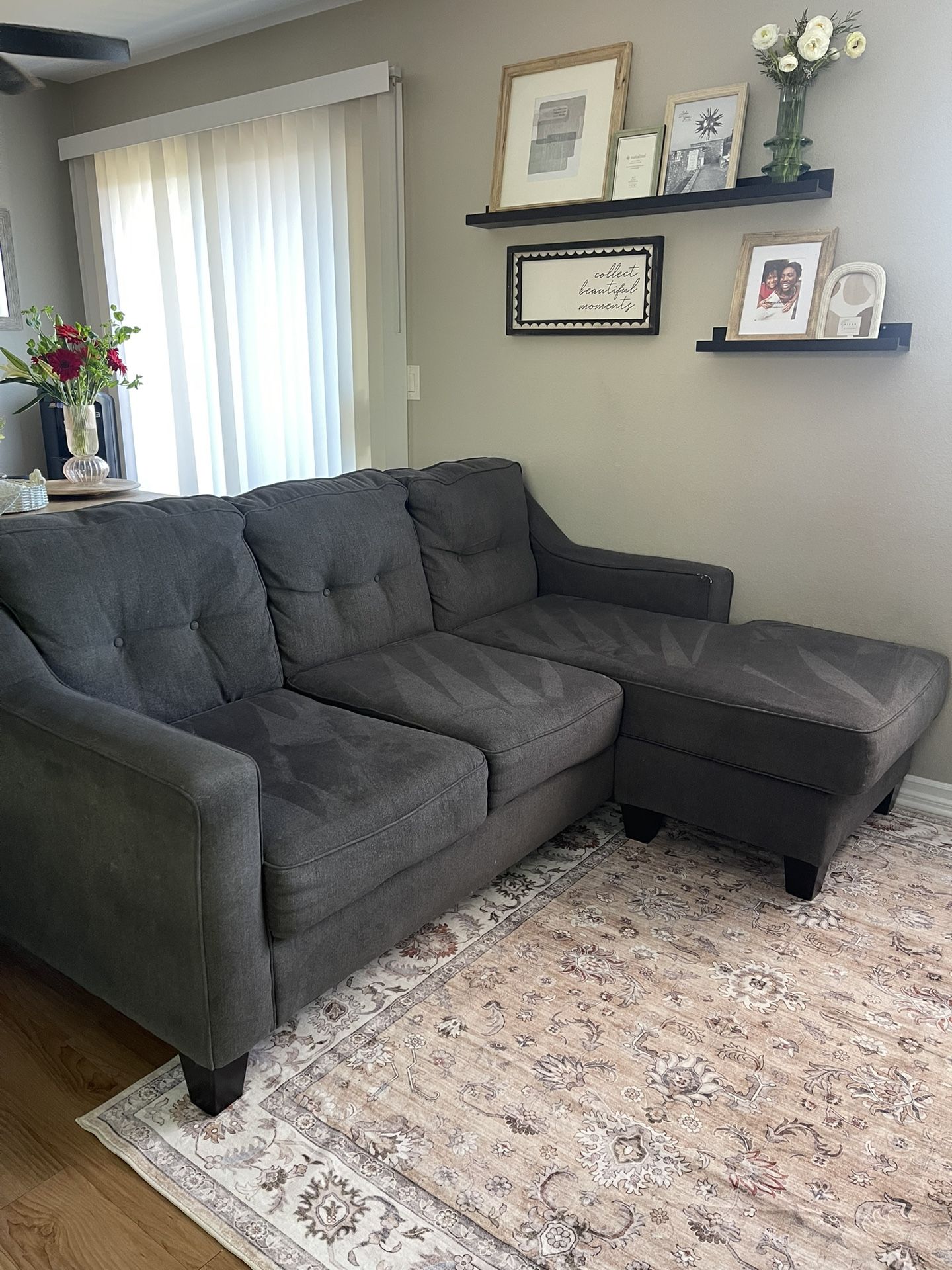 Small Couch with Ottoman