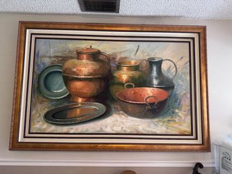 Large Framed Still Life Painting