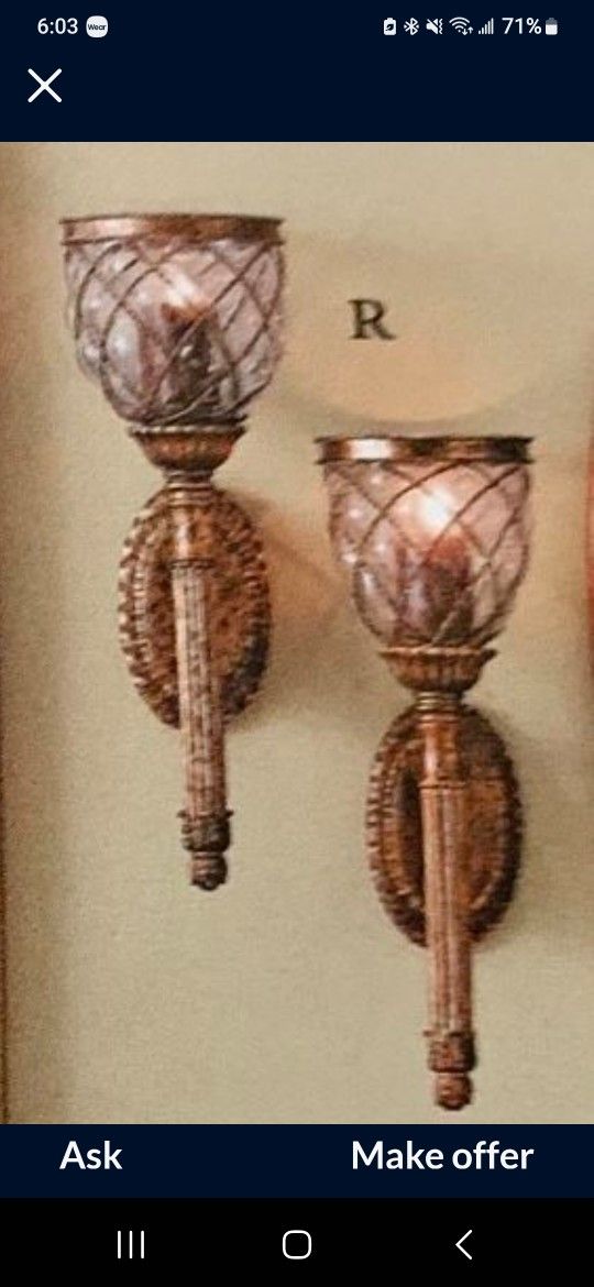 HOME INTERIOR PAR DE SCONSES