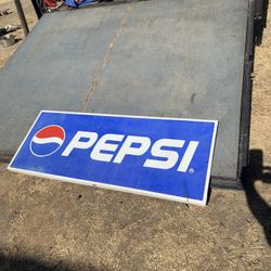 PEPSI TIN SIGN PANEL 51 1/4 X 20 Inches $65 In Madera Ca 