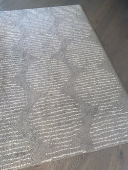 IKEA LILLEROD Rug Low Pile Gray Modern Pattern 5’3” x 7’7”
