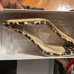 Woman’s Size 41, Clear And Cheetah Heels 