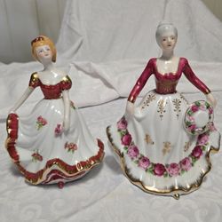vintage Victorian-style porcelain lady figurine