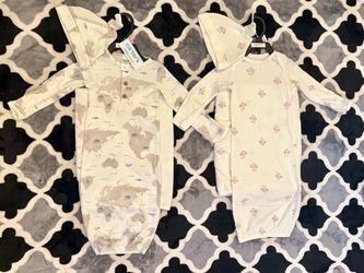 Carters Baby 3 Piece Layette Gown Set 0/3 M