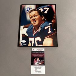 NFL New York Giants Super Bowl XXV Champion John “Jumbo” Elliott Authentic Autographed 8x10 Framed Photo