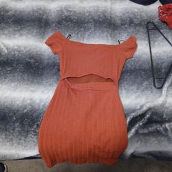 Maroon Off Shoulder Dress