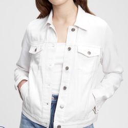 GAP White Denim Jacket - Size XS