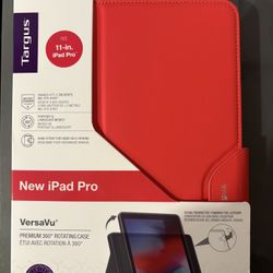 11-inch Protective Tablet Case with Slim TriFold Stand Cover, Enhanced Audio, Stylus Holder, Secure Strap Closure, RedBrand: Targus