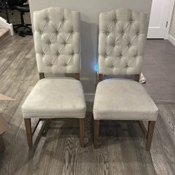 Pottery Barn Fabric Chairs (2) 