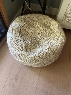 low price moving- west elm $450 + tax wool pouf