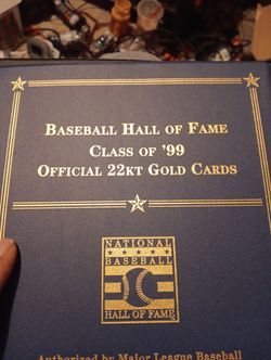 Baseball Hall Of Fame Class Of 99 22kt Gold