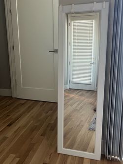 Over-the-Door Hanging Mirror - White