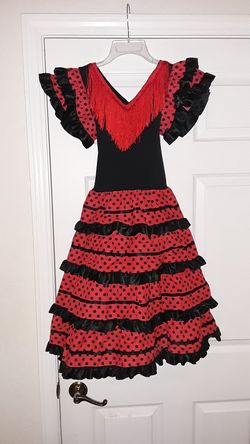 Spanish dancer, preteen girls size 10 Halloween costume
