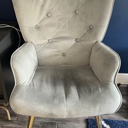 High back armchair