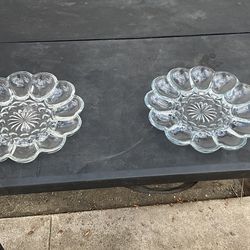  Two Egg Platters In Great Shape