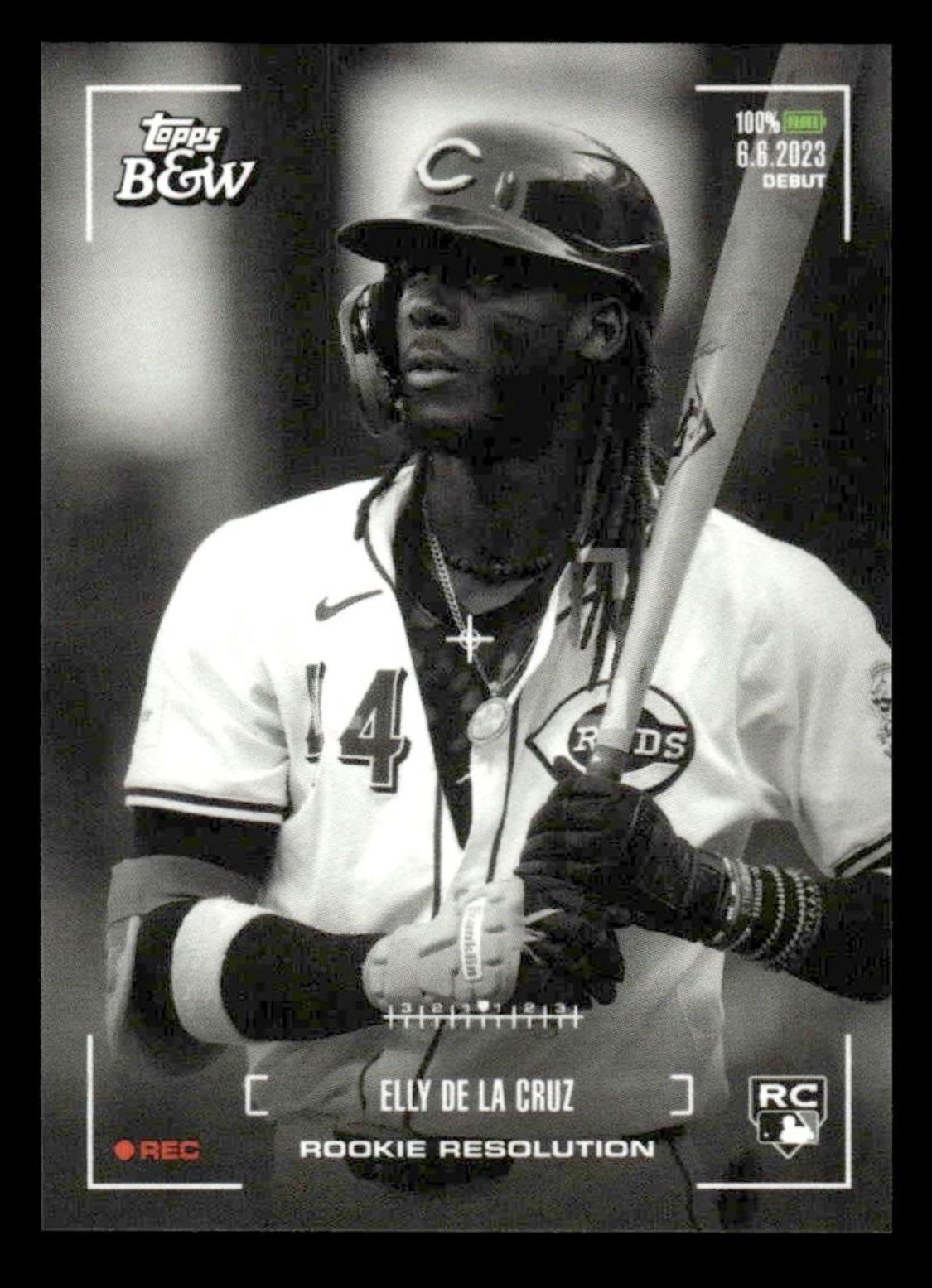 2024 Topps Black & White #RR1 Elly De La Cruz Rookie Resolution (RC)