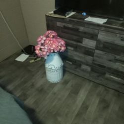 I Have To Follow Vase With Them From Work In It The Pink Flowers
