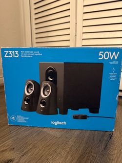 Logitech Z313 Speaker System with Subwoofer – NEW – $40