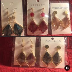$10ea New Thread Art Earrings 