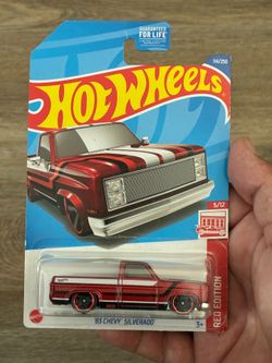 Hot wheels 83 Silverado red edition