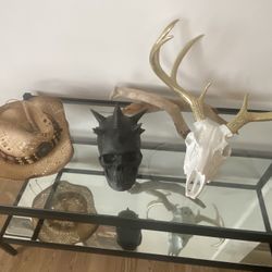 Hand-cast Solid Bronze Spiked Skull