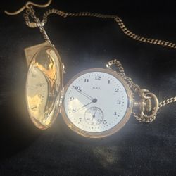Antique 100 Years old Elgin 18k Watch Wih Chain n