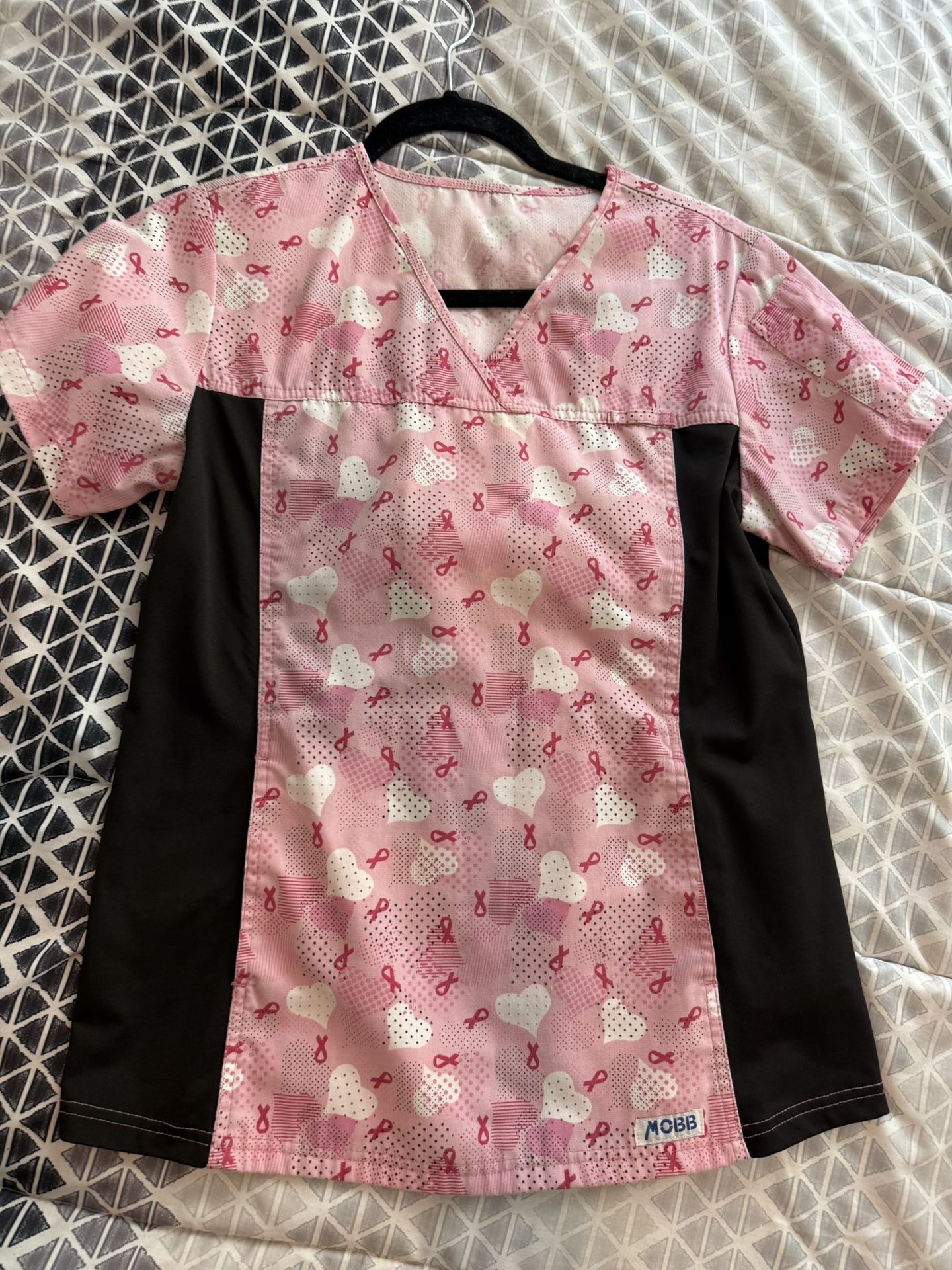 Breast Cancer Awareness Scrub Top